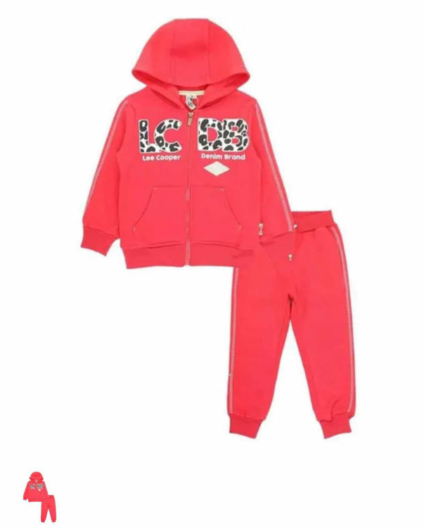 Picture of LC11970- LEE COOPER GIRLS THERMAL HOODY ZIP UP TRACKSUIT